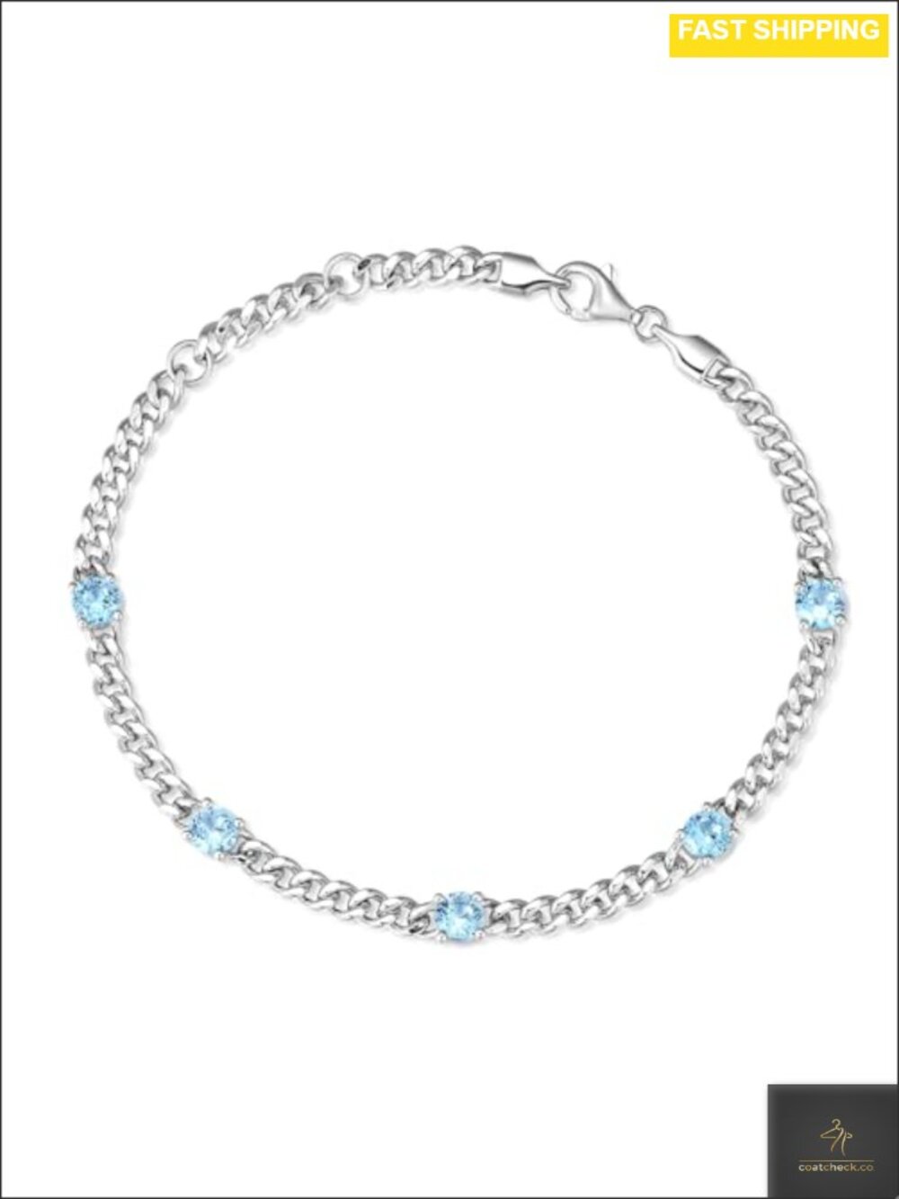 Sterling Silver Cuban Link Curb Chain Bracelet 3.6mm Hypoallergenic